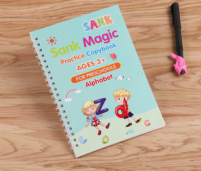 Buy 1 get 1 Free,Magic Book for Kids, Sank Magic Practice Copybook Number Tracing Book for Pre-Schoolers with Pen