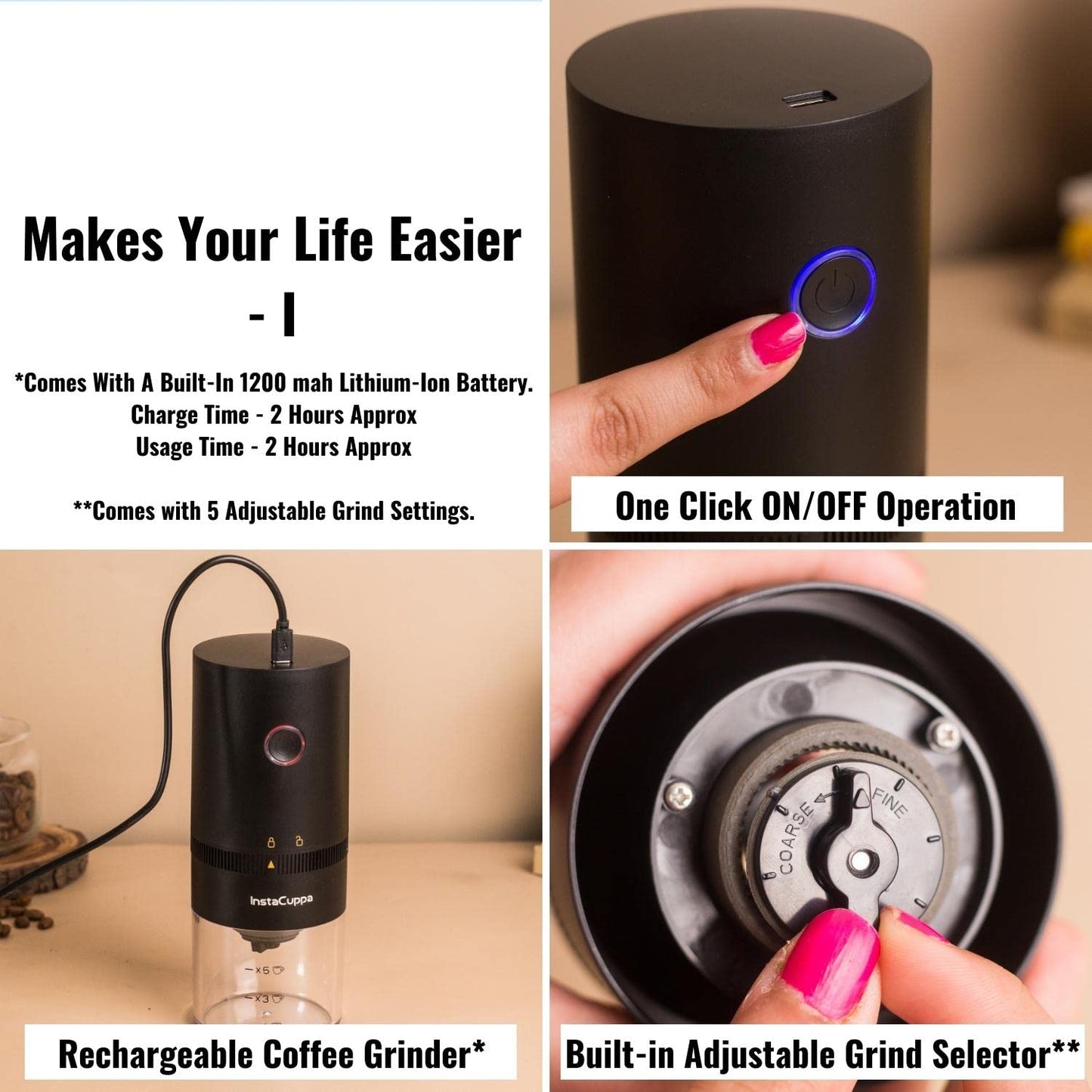 Premium Smart Rechargeble Cold Coffee maker