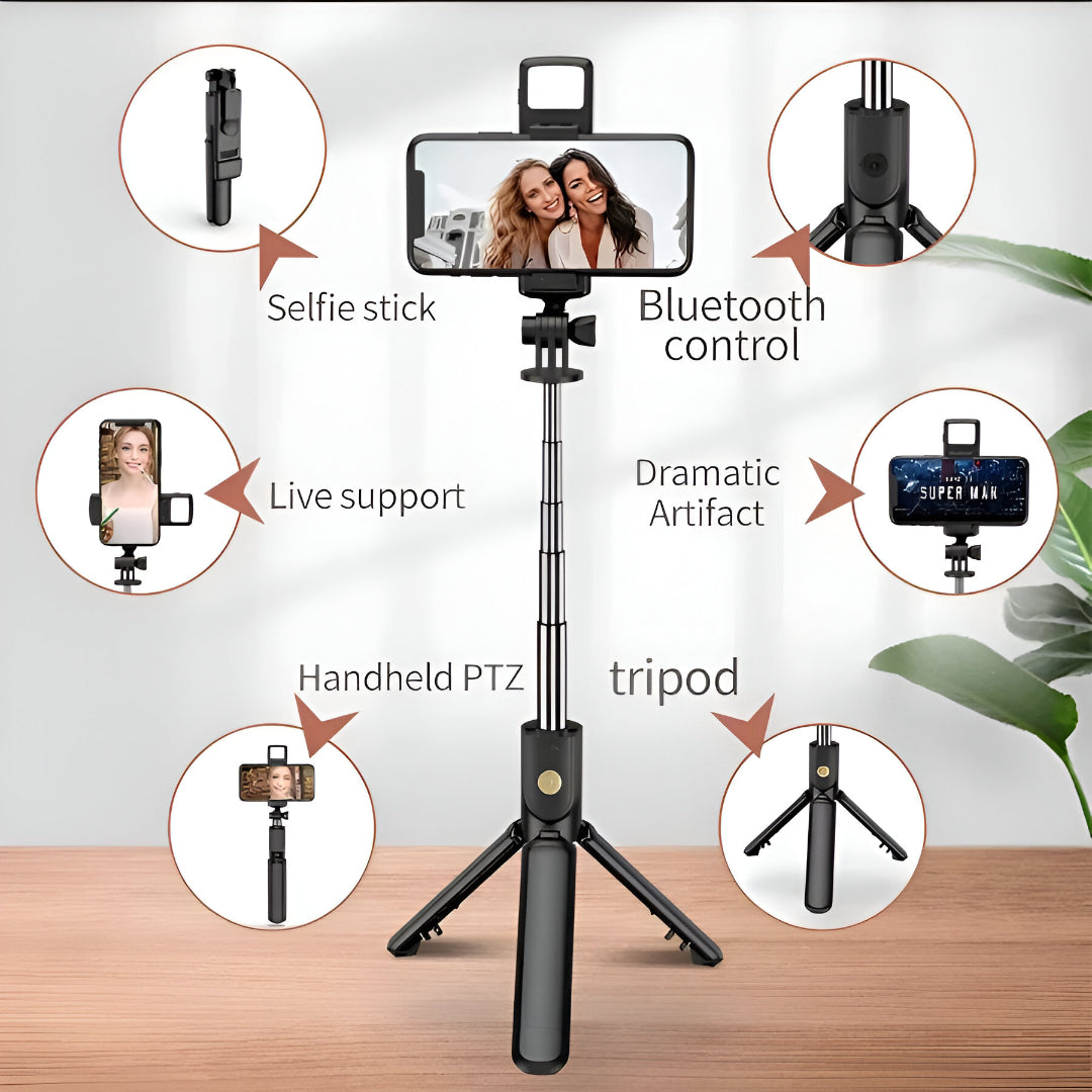 3-in-1 Bluetooth Selfie Stick Tripod with Remote