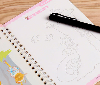 Buy 1 get 1 Free,Magic Book for Kids, Sank Magic Practice Copybook Number Tracing Book for Pre-Schoolers with Pen